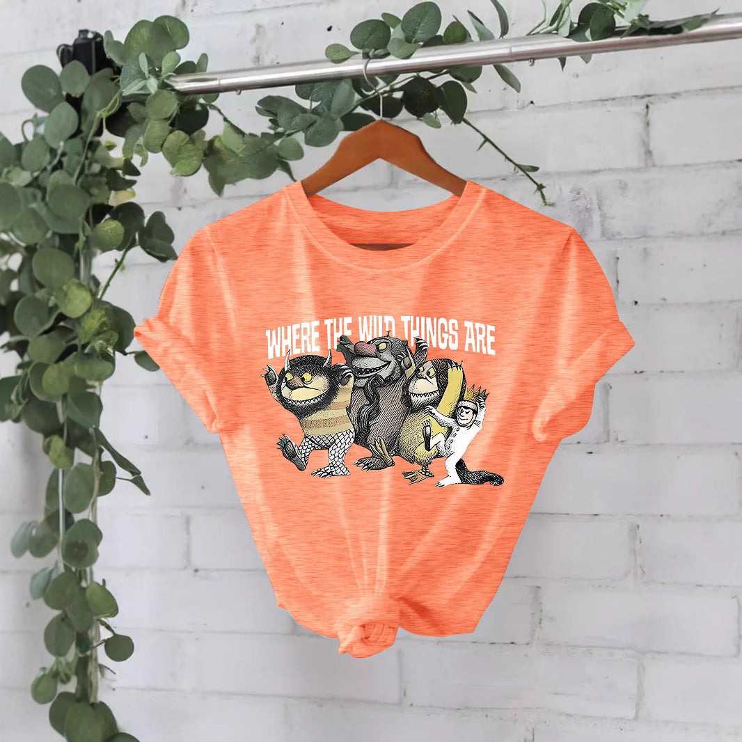 Printed Short Sleeve Monster